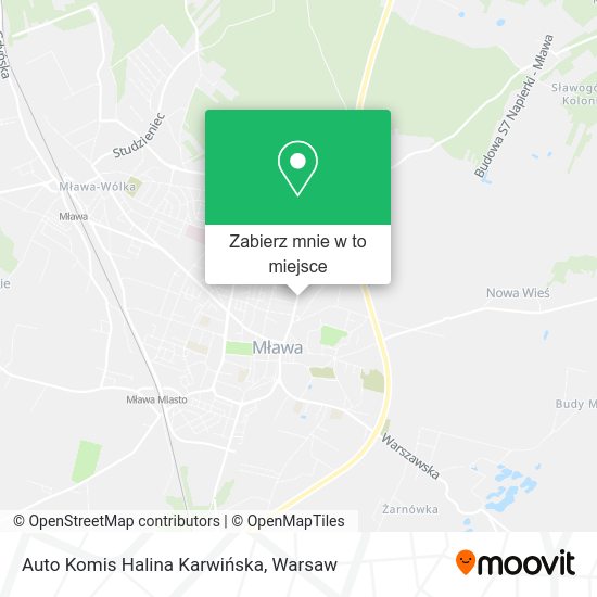 Mapa Auto Komis Halina Karwińska