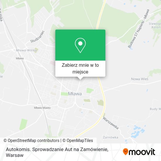 Mapa Autokomis. Sprowadzanie Aut na Zamówienie