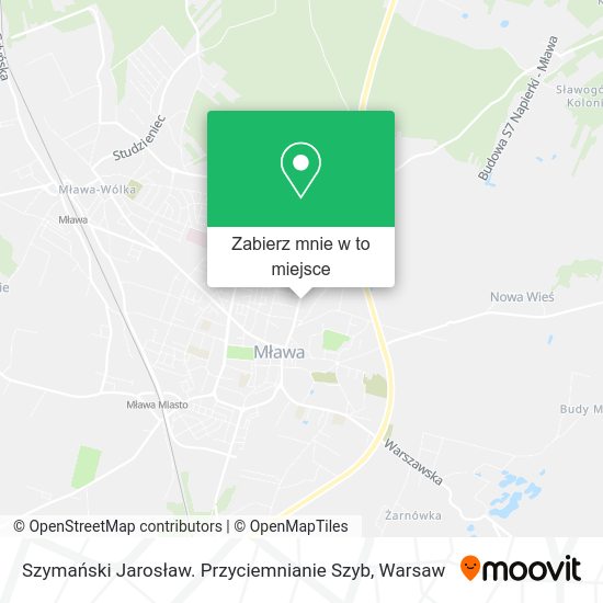 Mapa Szymański Jarosław. Przyciemnianie Szyb