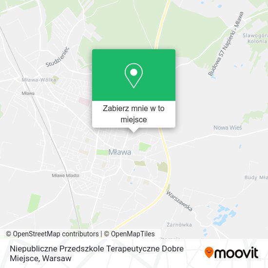 Mapa Niepubliczne Przedszkole Terapeutyczne Dobre Miejsce