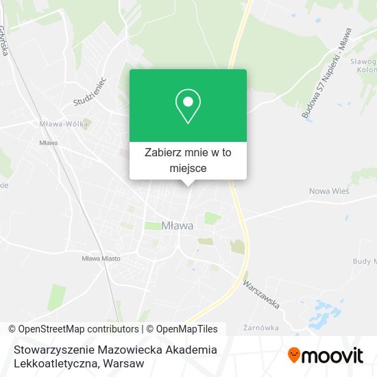 Mapa Stowarzyszenie Mazowiecka Akademia Lekkoatletyczna