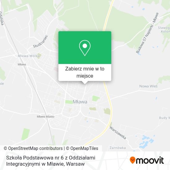 Mapa Szkoła Podstawowa nr 6 z Oddziałami Integracyjnymi w Mławie