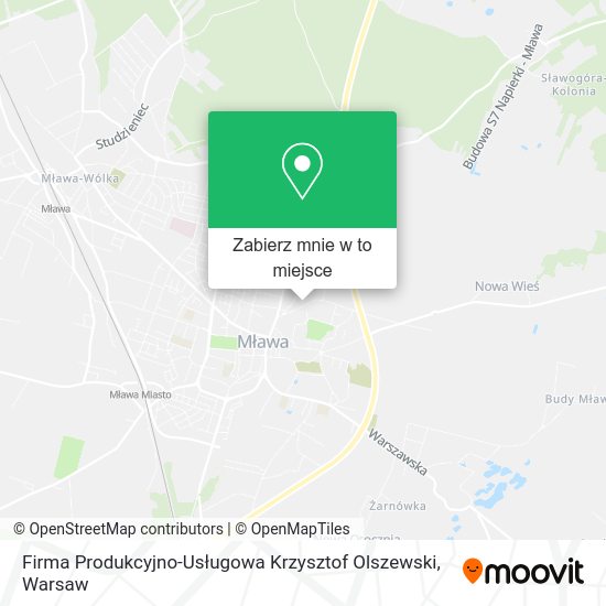 Mapa Firma Produkcyjno-Usługowa Krzysztof Olszewski