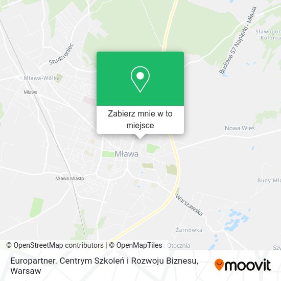 Mapa Europartner. Centrym Szkoleń i Rozwoju Biznesu