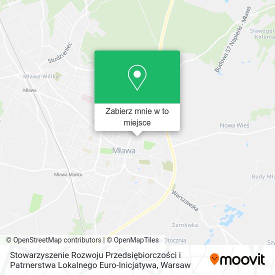 Mapa Stowarzyszenie Rozwoju Przedsiębiorczości i Patrnerstwa Lokalnego Euro-Inicjatywa