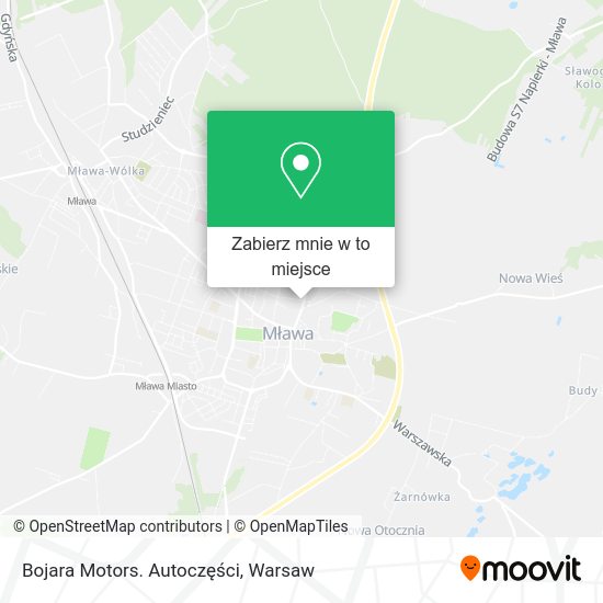 Mapa Bojara Motors. Autoczęści