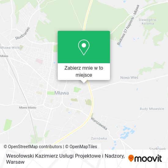 Mapa Wesołowski Kazimierz Usługi Projektowe i Nadzory