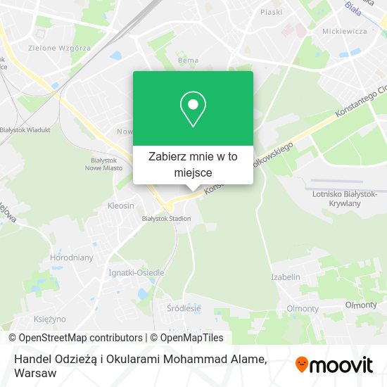 Mapa Handel Odzieżą i Okularami Mohammad Alame