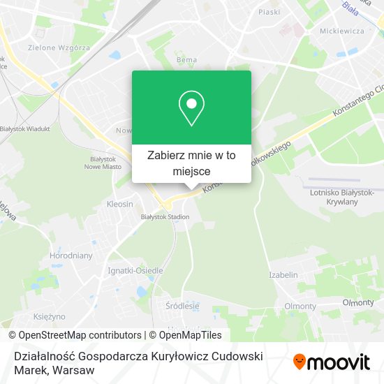 Mapa Działalność Gospodarcza Kuryłowicz Cudowski Marek