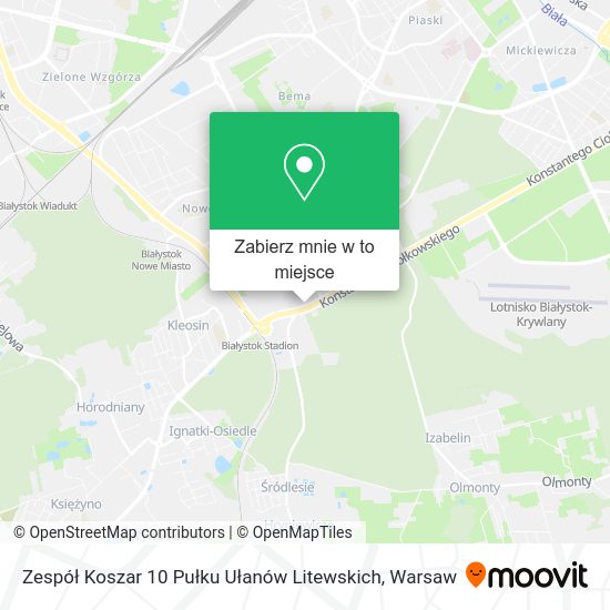 Mapa Zespół Koszar 10 Pułku Ułanów Litewskich