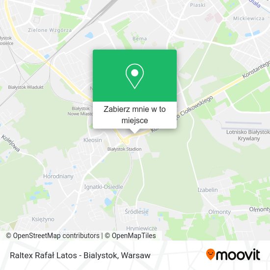 Mapa Raltex Rafał Latos - Bialystok