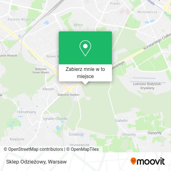 Mapa Sklep Odzieżowy