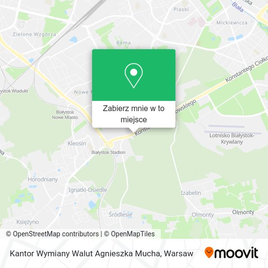 Mapa Kantor Wymiany Walut Agnieszka Mucha