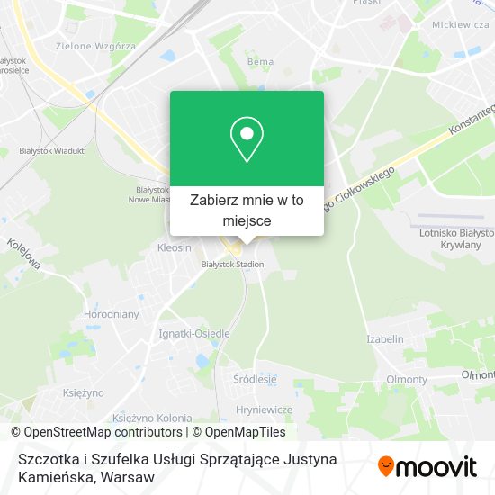 Mapa Szczotka i Szufelka Usługi Sprzątające Justyna Kamieńska