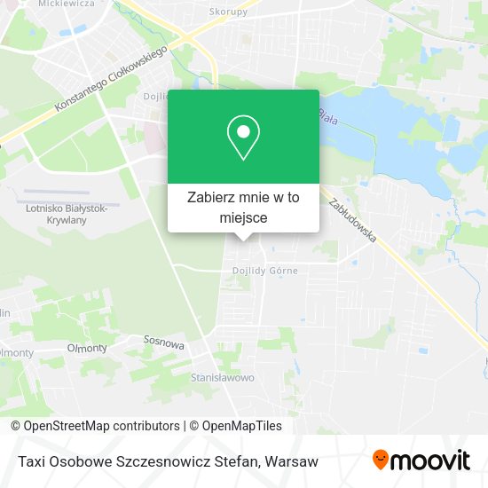 Mapa Taxi Osobowe Szczesnowicz Stefan