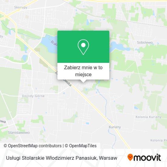 Mapa Usługi Stolarskie Włodzimierz Panasiuk