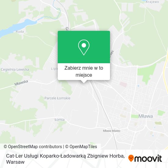 Mapa Cat-Ler Usługi Koparko-Ładowarką Zbigniew Horba