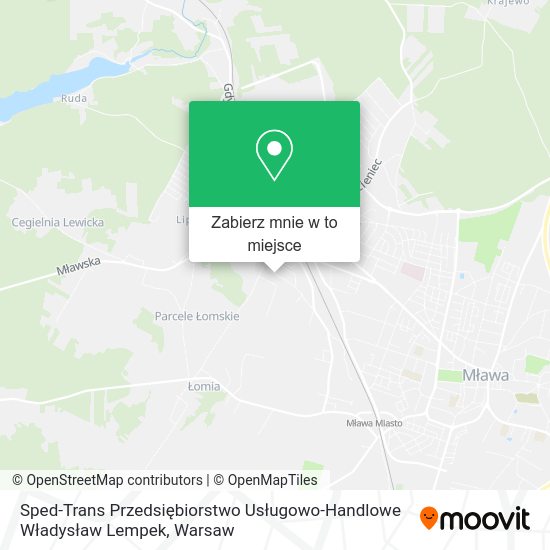 Mapa Sped-Trans Przedsiębiorstwo Usługowo-Handlowe Władysław Lempek