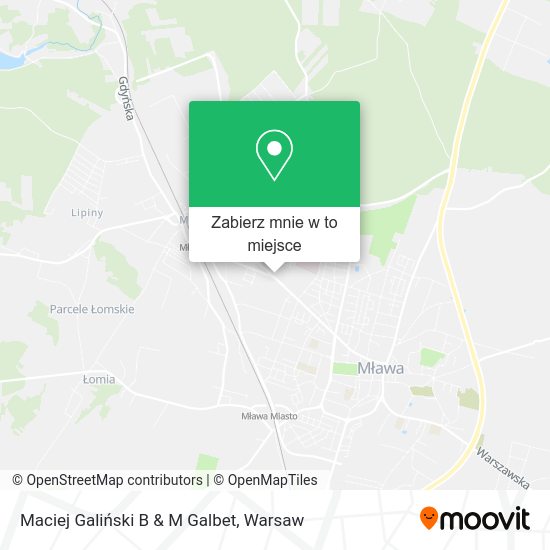 Mapa Maciej Galiński B & M Galbet