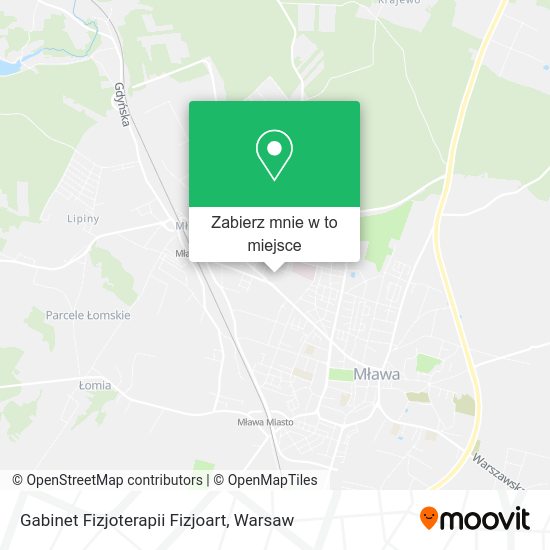 Mapa Gabinet Fizjoterapii Fizjoart