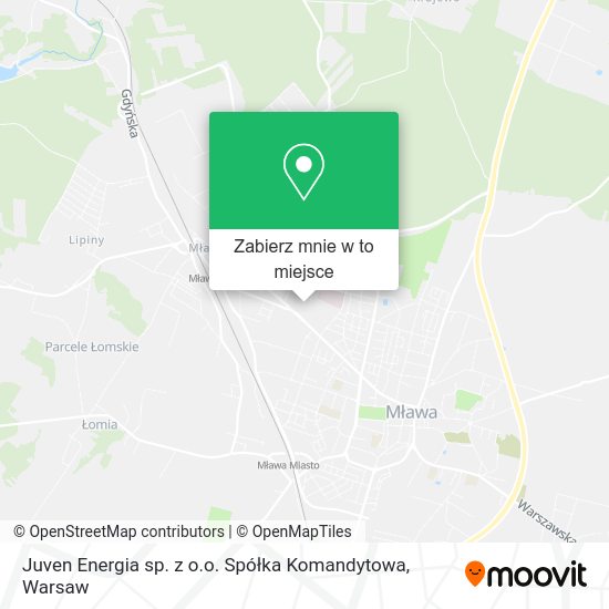 Mapa Juven Energia sp. z o.o. Spółka Komandytowa