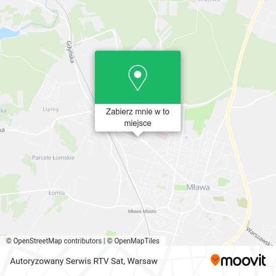 Mapa Autoryzowany Serwis RTV Sat