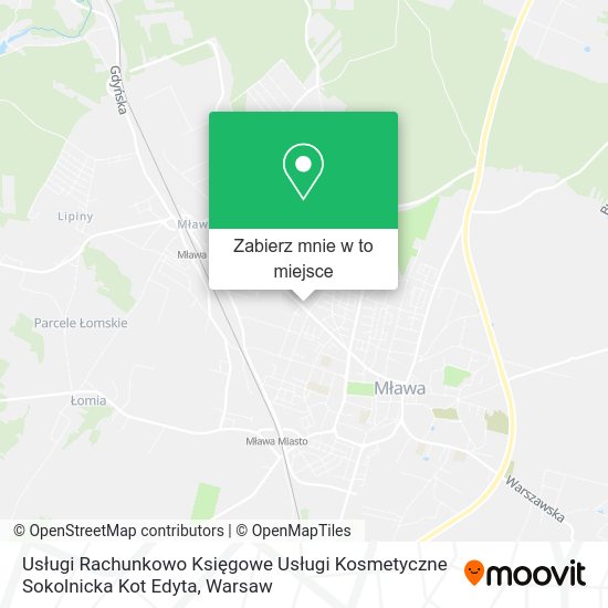 Mapa Usługi Rachunkowo Księgowe Usługi Kosmetyczne Sokolnicka Kot Edyta