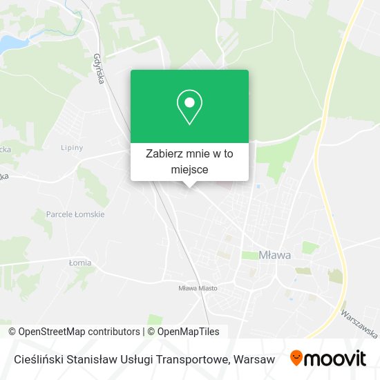 Mapa Cieśliński Stanisław Usługi Transportowe