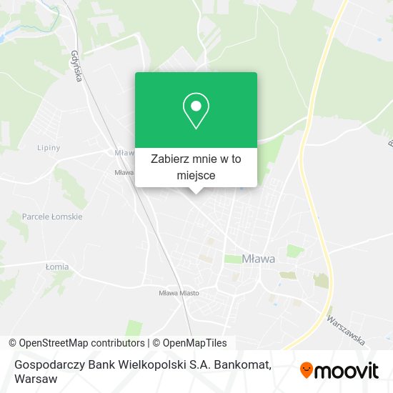 Mapa Gospodarczy Bank Wielkopolski S.A. Bankomat