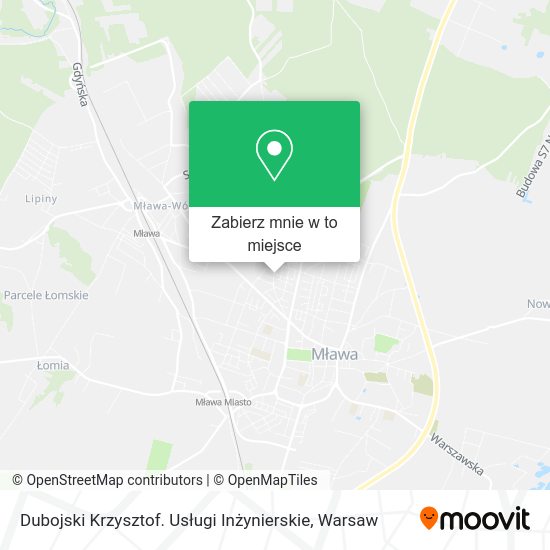 Mapa Dubojski Krzysztof. Usługi Inżynierskie