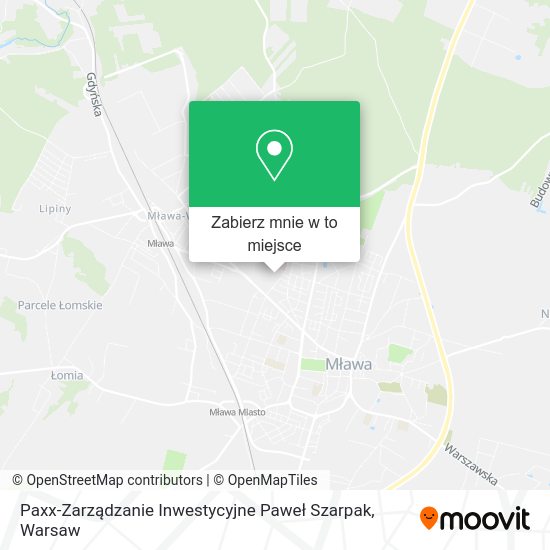 Mapa Paxx-Zarządzanie Inwestycyjne Paweł Szarpak