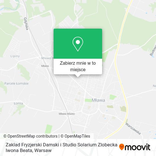 Mapa Zaklad Fryzjerski Damski i Studio Solarium Zlobecka Iwona Beata