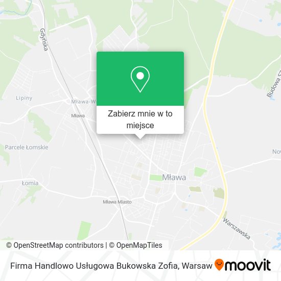 Mapa Firma Handlowo Usługowa Bukowska Zofia