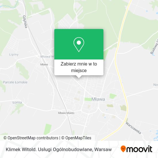 Mapa Klimek Witold. Usługi Ogólnobudowlane