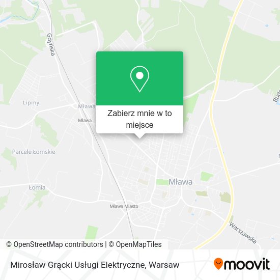 Mapa Mirosław Grącki Usługi Elektryczne