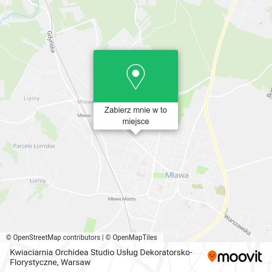 Mapa Kwiaciarnia Orchidea Studio Usług Dekoratorsko-Florystyczne