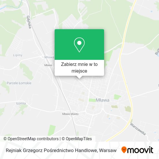 Mapa Rejniak Grzegorz Pośrednictwo Handlowe