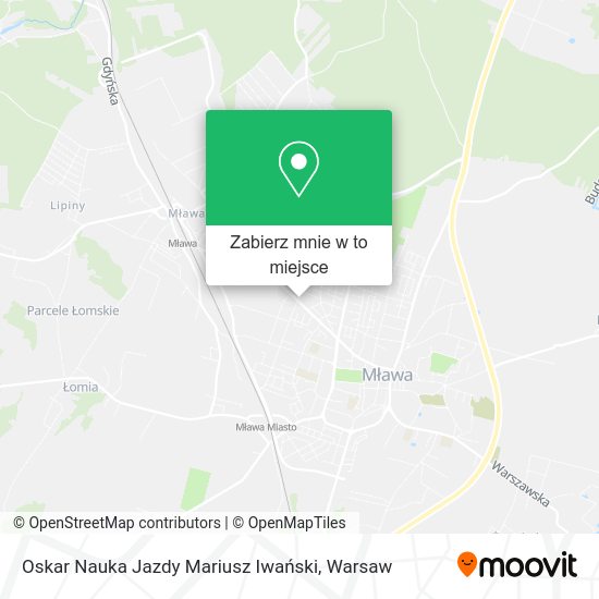 Mapa Oskar Nauka Jazdy Mariusz Iwański