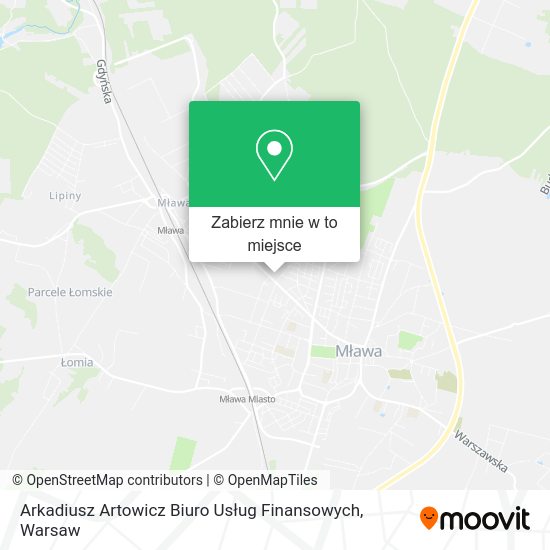 Mapa Arkadiusz Artowicz Biuro Usług Finansowych