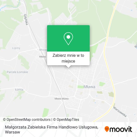 Mapa Małgorzata Zabielska Firma Handlowo Usługowa