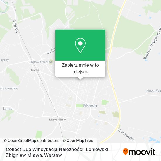 Mapa Collect Due Windykacja Należności. Łoniewski Zbigniew Mława