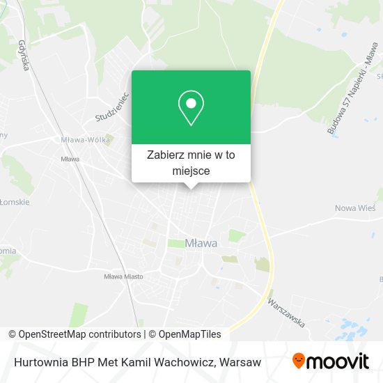 Mapa Hurtownia BHP Met Kamil Wachowicz