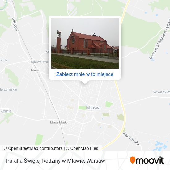 Mapa Parafia Świętej Rodziny w Mławie