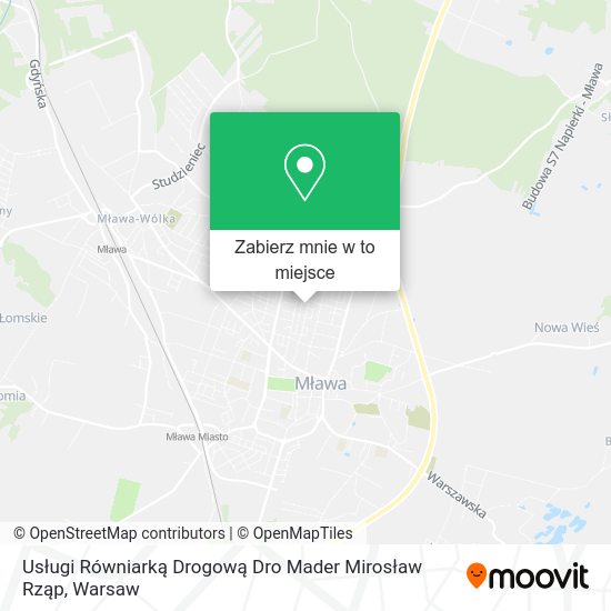 Mapa Usługi Równiarką Drogową Dro Mader Mirosław Rząp