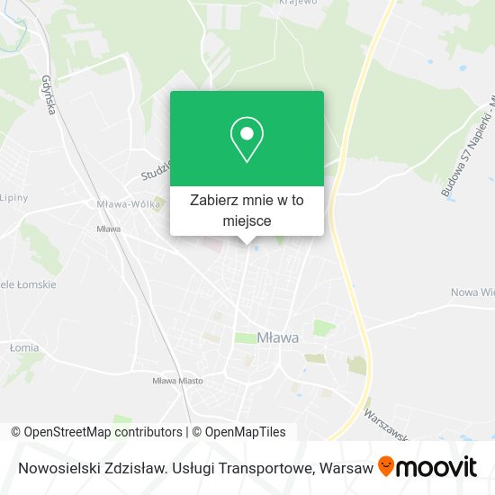 Mapa Nowosielski Zdzisław. Usługi Transportowe