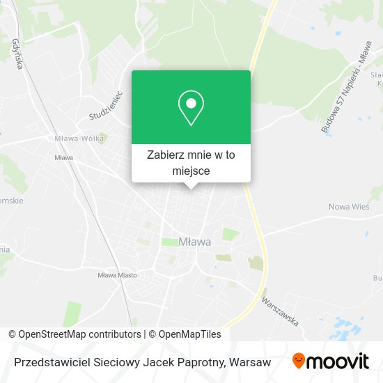 Mapa Przedstawiciel Sieciowy Jacek Paprotny