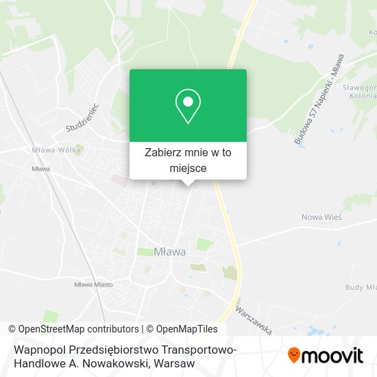 Mapa Wapnopol Przedsiębiorstwo Transportowo-Handlowe A. Nowakowski