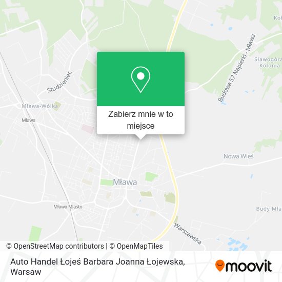 Mapa Auto Handel Łojeś Barbara Joanna Łojewska