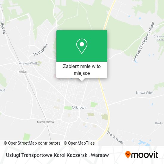 Mapa Usługi Transportowe Karol Kaczerski