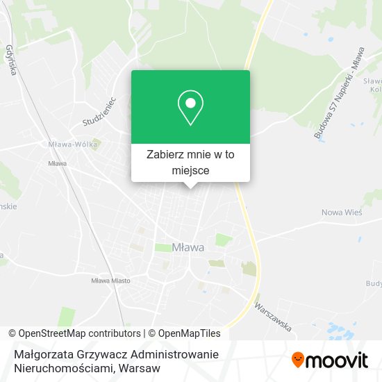 Mapa Małgorzata Grzywacz Administrowanie Nieruchomościami